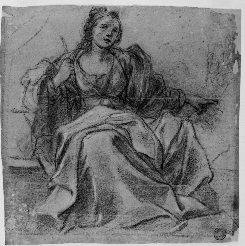 Figura femminile seduta - Pinacoteca Nazionale di Bologna, Gabinetto dei Disegni e delle Stampe, Bologna